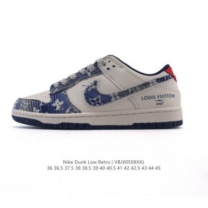公司级 耐克 Nike Dunk Low Retro 运动鞋复古板鞋 路易威登联名，作为 80 年代经典篮球鞋款，起初专为硬木球场打造，后来成为席卷街头的时尚标