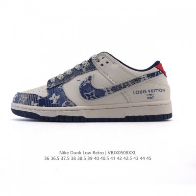 公司级 耐克 Nike Dunk Low Retro 运动鞋复古板鞋 路易威登联名，作为 80 年代经典篮球鞋款，起初专为硬木球场打造，后来成为席卷街头的时尚标