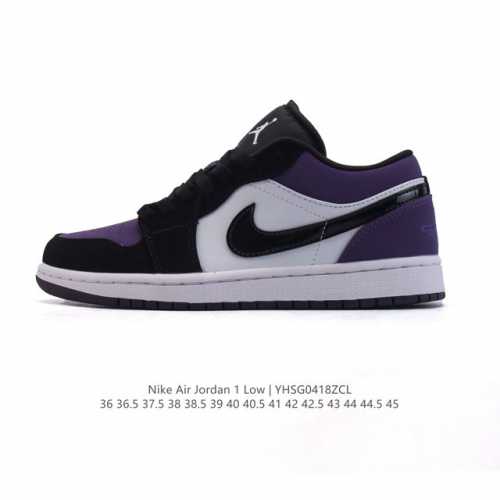 公司级 耐克 乔丹Air Jordan 1 Low Aj1 乔1 乔丹1代Aj1 低帮复古文化休闲运动篮球鞋，从1985 年面世的元年款汲取设计灵感，采用简洁大