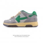公司级 独家实拍Off-White Out Of Office 低帮系带时尚板鞋 厚底增高小白鞋 街头运动元素 双色设计 标志性Arrows图案标志性Zipti