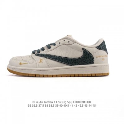 公司级 真标 耐克 Nike Air Jordan 1 Low Og Sp Military Blue Aj1乔1倒勾 2025年新款 蛇年新款 低帮篮球鞋 A