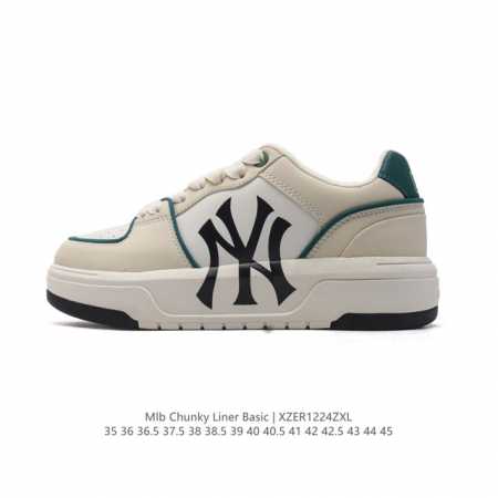 Mlb Chunky Liner Basic 人气单品学长鞋系列轻量增高厚底百搭休闲运动板鞋 男女轻便胶鞋 高级街头休閒品牌鞋。Mlb Chunky Liner - 点击图像关闭