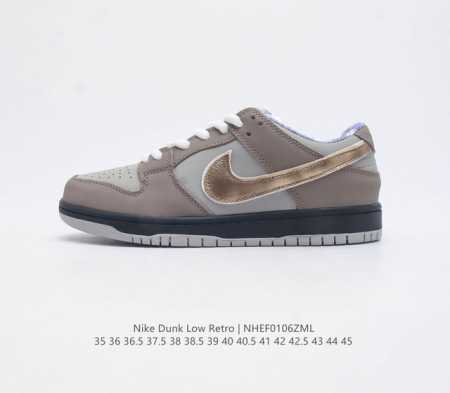 真标 耐克 Nike Sb Dunk Low Pro 经典时尚复古低帮休闲运动滑板板鞋 采用脚感柔软舒适zoomair气垫 有效吸收滑板等极限运动在落地时带来的 - 点击图像关闭