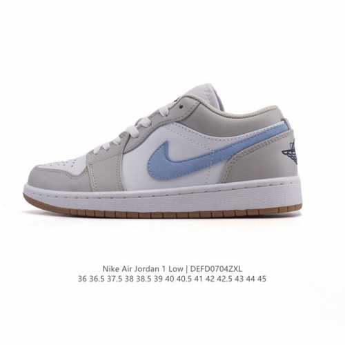 真标 耐克 乔丹Air Jordan 1 Low Aj1 乔1 乔丹1代Aj1 低帮复古文化休闲运动篮球鞋。从1985 年面世的元年款汲取设计灵感，采用简洁大方