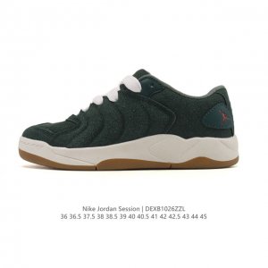耐克 乔丹 Nike Jordan Session Atmosphere 简约舒适篮球鞋 防滑耐磨 低帮 运动板鞋 Nike Rise ｜麂皮鞋面温柔又质感，搭