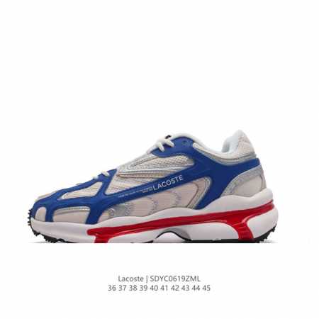 Lacoste 时尚户外休闲潮流系列运动鞋 厚底增高老爹鞋 广东大厂品质全新工艺升级 品质毋庸置疑 全新原厂包装鞋盒 透气网面鞋面，搭配防臭防腐真皮乳胶鞋垫，给 - 点击图像关闭