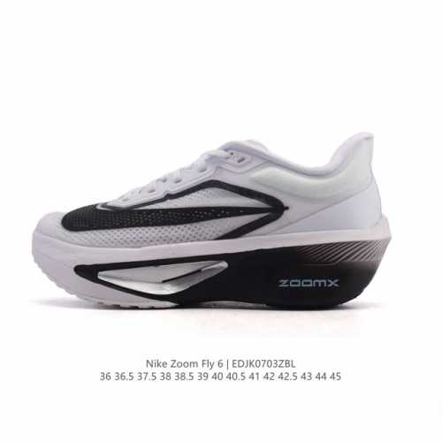公司级 Nike耐克Zoom Fly 6 马拉松碳板米黑跑步鞋男女同款运动鞋Fn8455-001春新款Zoom Fly 6 Prm缓震轻便跑步鞋。这款鞋在继承了