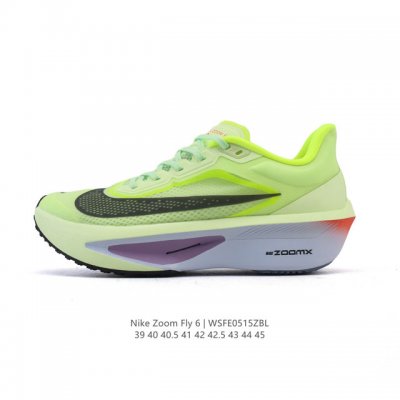公司级 Nike耐克Zoom Fly 6 马拉松碳板米黑跑步鞋男款运动鞋Fn8455-001春新款Zoom Fly 6 prm缓震轻便跑步鞋 这款鞋在继承了 N