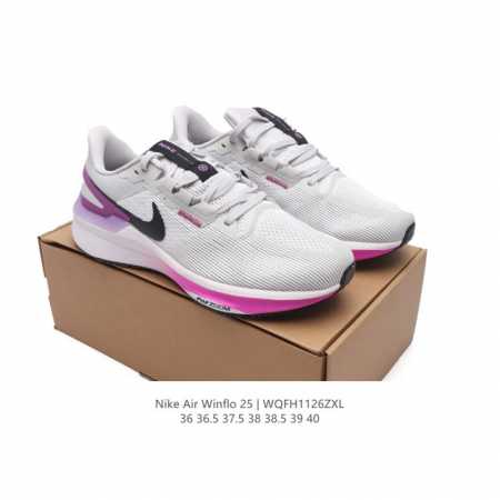 耐克 男女鞋 Nike Zoom Winflo 25 登月25代 跑鞋透气缓震疾速运动老爹鞋 采用透气网眼鞋面搭配外翻式鞋口，为脚跟区域营造出色舒适度，而在鞋底 - 点击图像关闭