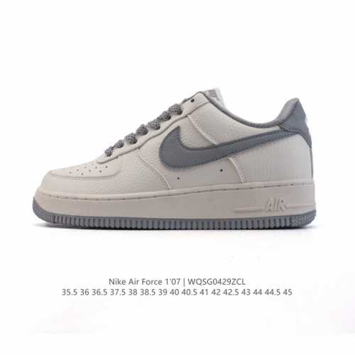 头层皮 耐克 Nike Air Force 1 '07 Low 空军一号含气垫 小白鞋 2025年 蛇年新款 低帮百搭厚底增高休闲运动板鞋。柔软、弹性十足的缓震