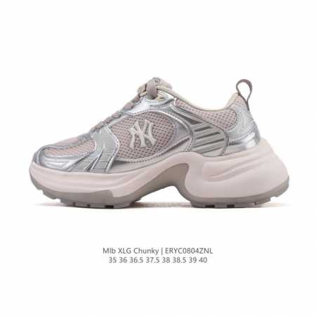 新品公司级 Ny Mlb Xlg Chunky 纽约洋基队 透气休闲运动鞋老爹鞋 波士顿跑鞋 马拉松中性休闲运动鞋Ny美国榄球 洋基队老爹厚底休闲运动慢跑鞋，韩 - 点击图像关闭