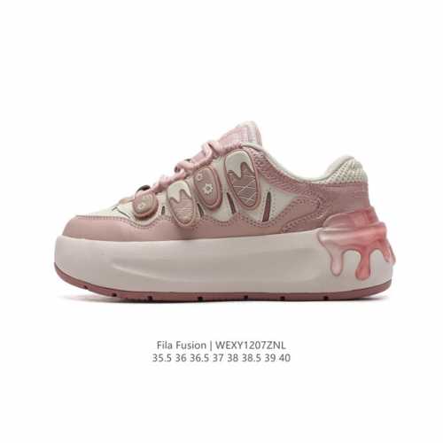 公司级 斐乐 女款老爹鞋 Fila Fusion 厚底增高百搭运动板鞋 意大利百年经典运动品牌，网红单品 小红书推荐爆款 Fila斐乐新款小白鞋斐乐潮牌文化街头