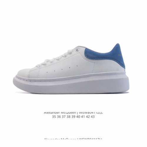 Alexandermcqueen 亚历山大 麦昆Mcq 运动小白鞋 厚底增高闪尾光滑牛皮平底鞋休闲鞋 时尚男女板鞋潮运动鞋 ，火爆到大街小巷无人不知，无人不晓的