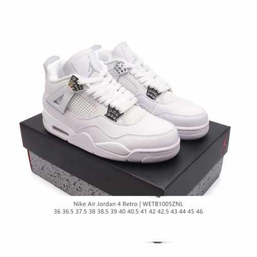 公司级 耐克 Nike Air Jordan 4 Retro Og迈克尔 乔丹aj4代乔4 中帮复古休闲运动文化篮球鞋。秉承轻量化的速度型篮球鞋设计思想完成设计