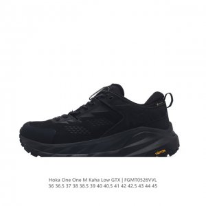 Hoka One One Kaha 2 Low Gtx 男子登山鞋低邦徒步鞋减震防水支撑 卡哈2低邦防水版 缓震登山运动鞋。双密度中底提高缓震性，延伸后跟带来稳