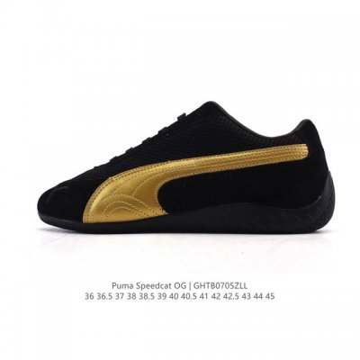 Puma Speedca Og 彪马极速赛车系列低帮德训风拼接复古百搭休闲运动赛车鞋 鞋款从80、90年代赛车手所穿的防火赛车鞋为原型，鞋身线条模仿了赛车的流线