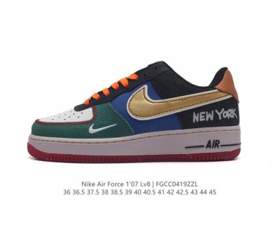 耐克 Nike Air Force 1 '07 Low 空军一号含气垫 低帮百搭厚底增高休闲运动板鞋。柔软、弹性十足的缓震性能和出色的中底设计，横跨复古与现代的