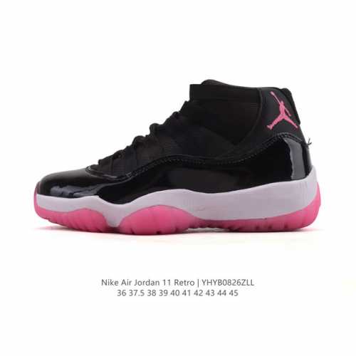 耐克乔丹11代 Nike Air Jordan 11 Retro 复刻男女同款运动鞋 Aj11代经典设计，深受球员与球迷喜爱。Jordan 乔丹 采用漆皮牛培革