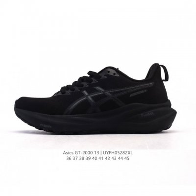 新品 亚瑟士Asics男女子稳定支撑跑步鞋 Gt-2000 13 黑色厚底增高运动老爹鞋 Asics Gt-2000 13是一款专为日常慢跑和长距离训练设计的跑