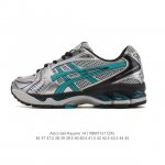 公司级 真标 亚瑟士 Asics Gel-Kayano 14 运动休闲透气专业缓震慢跑鞋。采用工程弹性双层再生网格密度鞋面材质，后跟3D可视Gel缓震乳胶物料，