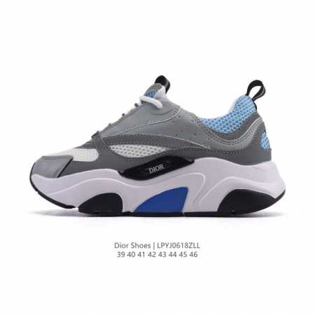 Dior 迪奥 高奢品牌 彰显高级气质 Dior 运动鞋低帮系列复古休闲鞋时尚慢跑鞋厚底老爹鞋圆头系带 运动跑鞋 生活休闲鞋 男款 时髦单品 时尚百搭 复古老爹 - 点击图像关闭