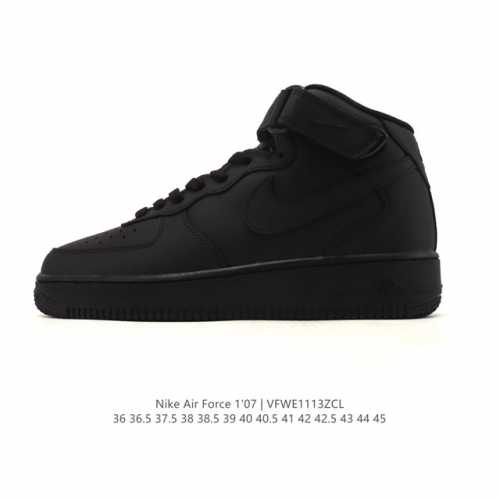 Af1耐克 Nike Air Force 1 ‘07 Mid 空军一号中帮 魔术贴 厚底增高百搭运动板鞋 原楦头原纸板 打造纯正空军版型，专注外贸渠道 全掌内置