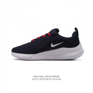 Nike Viale 耐克网面轻便舒适透气运动休闲跑步鞋。设计灵感源自马拉松跑步鞋，带来格外轻盈的脚感，以现代手法诠释快速理念。轻盈网眼鞋面结合合成材质翻毛皮，