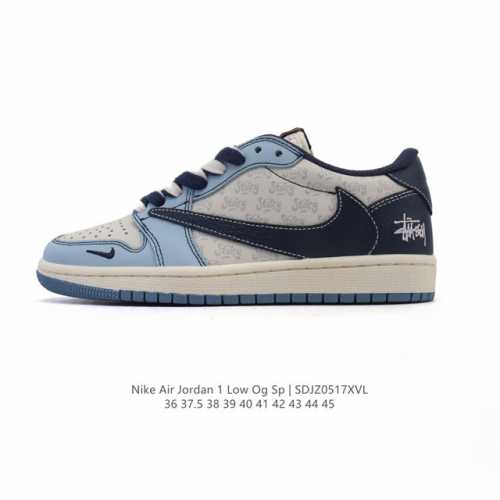 公司级 真标 耐克 Nike Air Jordan 1 Low Og Sp Military Blue Aj1乔1倒勾 2025年新款 蛇年新款 低帮篮球鞋 A