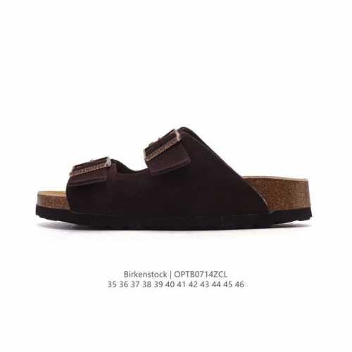 德国百年知名鞋履品牌 博肯Birkenstock 勃肯拖鞋系列凉拖鞋休闲沙滩凉鞋 Birkenstock勃肯德国进口男女款牛皮绒面革软底Arizona双扣拖鞋。