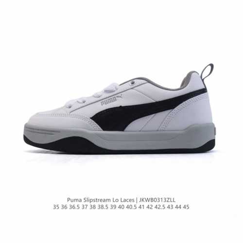 彪马 Puma 彪马跑步鞋 历久弥新的复古感，Puma Slipstream Laces 低帮耐磨新款 厚底增高皮面运动休闲板鞋。全新款 Slipstream