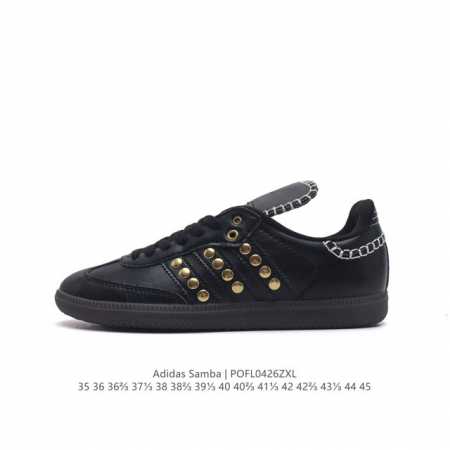 阿迪达斯 Adidas Samba新款 德训鞋 时尚休闲运动板鞋- Wales Bonner 的 Adidas Samba “Studded”亮相，Adidas - 点击图像关闭