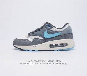 公司级升级原楦原纸版开发版型#回弹pu模嵌入开窗气垫装置nike Air Max 1 86 Prm初代复古气垫百搭休闲运动慢跑鞋 货号 Fq8742-100 尺