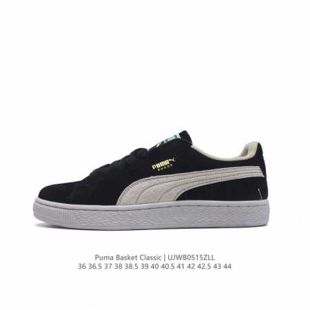 彪马 Puma Basket Classic 男女士休闲运动板鞋。Puma Basket以puma Suede为设计原型,1971年以篮球鞋为设计概念,以扎实的 - 点击图像关闭