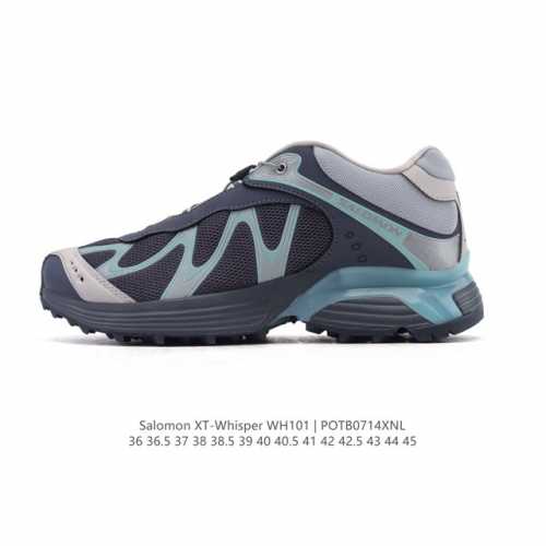 公司级 萨洛蒙 Salomon Xt-Whisper联名银粉色潮流休闲复古跑步鞋 颜值与实力并存的休闲运动鞋。这款鞋的鞋面采用透气网眼材质，保证了良好的透气性，