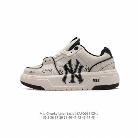 公司级 Mlb Chunky Liner Basic 人气单品学长鞋系列轻量增高厚底百搭休闲运动板鞋 男女轻便胶鞋 高级街头休閒品牌鞋。Mlb Chunky L - 点击图像关闭