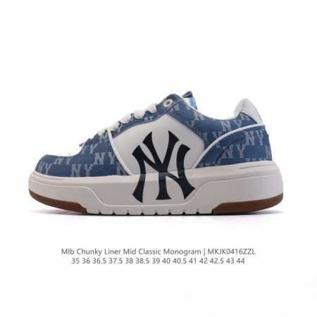 Mlb Chunky Liner Mid人气单品学长鞋系列轻量增高厚底百搭休闲运动板鞋轻便胶鞋 高级街头休閒品牌鞋。Mlb Chunky Liner 学长鞋是从 - 点击图像关闭