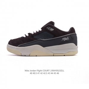 耐克 Nike 乔丹 Jordan Flight Court 时尚休闲 防滑耐磨 低帮运动鞋 复古篮球鞋 男女同款 Jordan 新鞋型 又来了 新配色曝光 滑