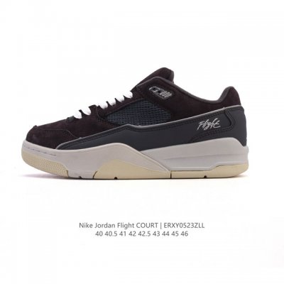 耐克 Nike 乔丹 Jordan Flight Court 时尚休闲 防滑耐磨 低帮运动鞋 复古篮球鞋 男女同款 Jordan 新鞋型 又来了 新配色曝光 滑