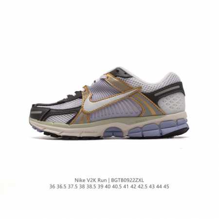 Nike 耐克 V2K Run 减震防滑 复古低帮运动跑步鞋 超火复古跑鞋，采用太空革组合呼吸网眼布鞋面材质，搭载正确4层组合底模，嵌入tpu加固稳定模块,双层 - 点击图像关闭