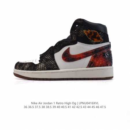 公司级 耐克 男女款运动板鞋 Nike Air Jordan 1 Retro High Og 乔丹一代Aj1 乔1 Aj1 篮球鞋复刻运动鞋。皮面高帮板鞋的设计 - 点击图像关闭