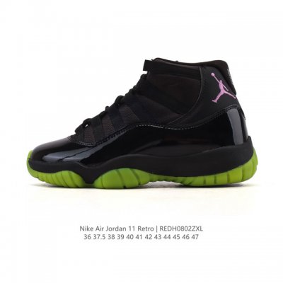 耐克乔丹11代 Nike Air Jordan 11 Retro 复刻男女运动鞋 Aj11代经典设计，深受球员与球迷喜爱。Jordan 乔丹 采用漆皮牛培革鞋面