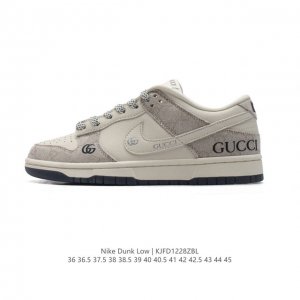 公司级 耐克 Nike Dunk Low Retro 运动鞋复古板鞋 Gucci联名。作为 80 年代经典篮球鞋款，起初专为硬木球场打造，后来成为席卷街头的时尚