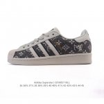 公司级 阿迪达斯 Adidas Superstar 2025年新款鞋子 蛇年新款 路易威登联名 经典贝壳头系列 新款休闲板鞋潮流男女士运动鞋 。鞋面帆布织物拼接