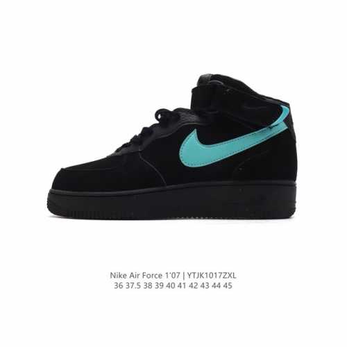 联名奢侈品大牌-蒂芙尼 Tiffany & Co. x Nike Air Force 1 Low SP 1837 空军一号中帮 魔术贴 经典百搭休闲运动板鞋“联