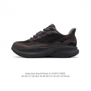 Hoka One One独特的竞训鞋,主打舒适软弹hokamach马赫6#竞速跑鞋 Hoka Mach 6 轻盈且富有弹性的舒适感！迄今为止最轻量灵敏的mach