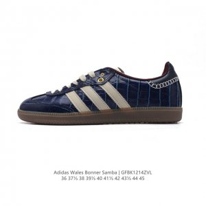 阿迪达斯 德训鞋 经典复古低帮休闲运动慢跑鞋wales Bonner X Adidas 2024 全新秋冬系列联名鞋款 经典运动板鞋。该鞋采用皮革制成，含别致缝