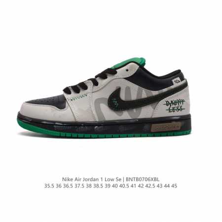 真标性比价新配色出货air Jordan 1 Low Panda 低帮 熊猫 Aj1 乔丹1代 Aj1 乔1 低邦乔丹篮球鞋系列 鞋身采用灰色打造鞋身框架，辅以 - 点击图像关闭