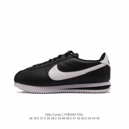 公司级 新款 耐克 Nk Classic Cortez Leather 阿甘复古初代皮革运动慢跑鞋。Nike Classic Cortez 鞋款是 Nike 元 - 点击图像关闭
