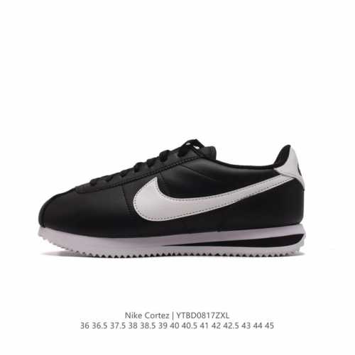 公司级 新款 耐克 Nk Classic Cortez Leather 阿甘复古初代皮革运动慢跑鞋。Nike Classic Cortez 鞋款是 Nike 元