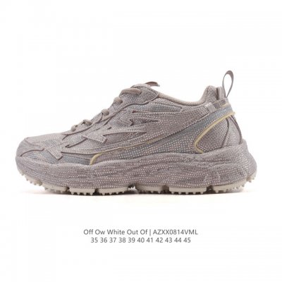公司级 独家实拍Off-White Out Of Office 低帮系带时尚板鞋 厚底增高小白鞋 街头运动元素 双色设计 标志性Arrows图案标志性Zipti